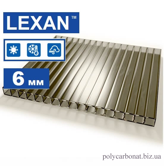 Сотовый поликарбонат Lexan Thermoclear-Plus 6 мм