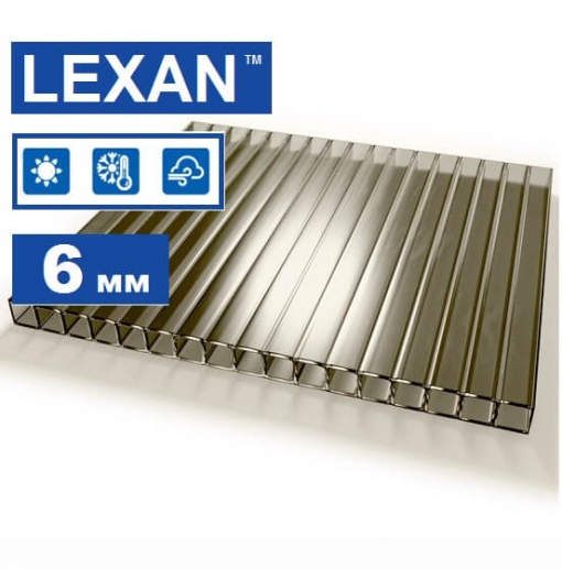 Сотовый поликарбонат Lexan Thermoclear-Plus 6 мм