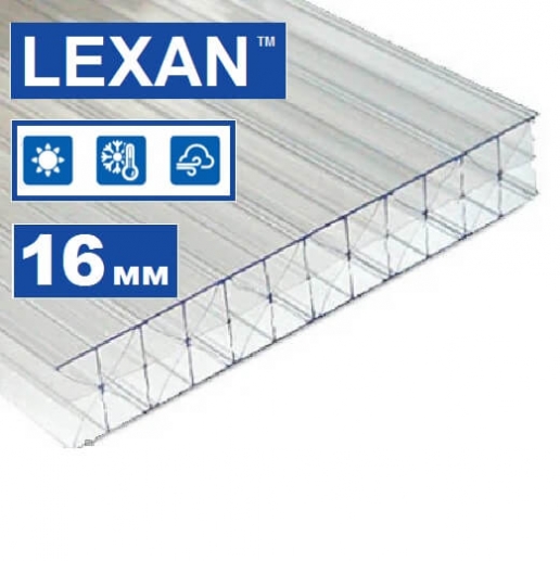 Сотовый поликарбонат Lexan Thermoclear-Plus 16 мм