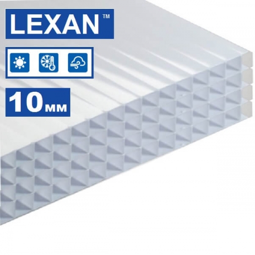 Сотовый поликарбонат Lexan Thermoclear-Plus 10 мм 4 камерный