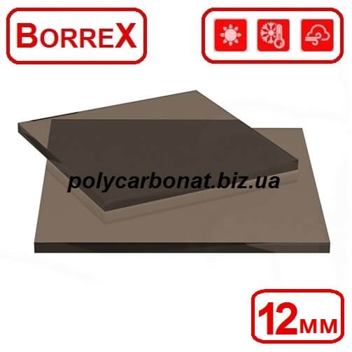 Монолитный поликарбонат Borrex 12 мм