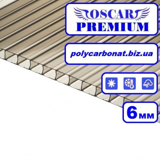 Сотовый поликарбонат Oscar Premium 6 мм