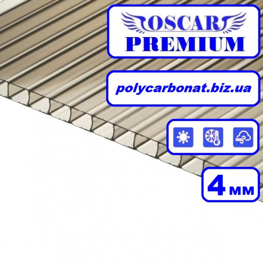 Сотовый поликарбонат Oscar Premium 4 мм